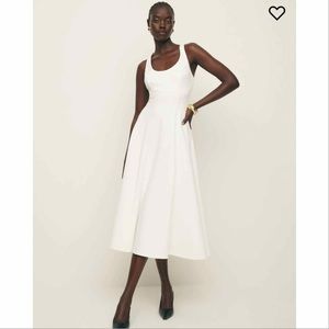 NWT Reformation Mikol Knit MIDI Dress in White